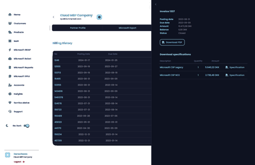 Invoice Billing Spec Dark